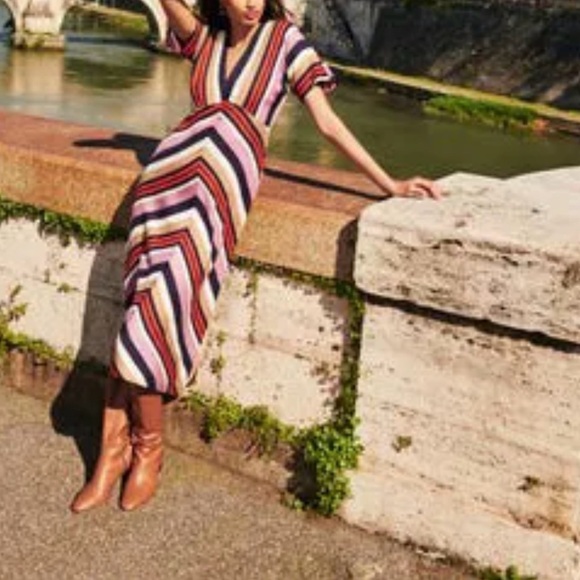 Boden Dress NWT 6P V neck satin dress, gorgeous! - Picture 5 of 10